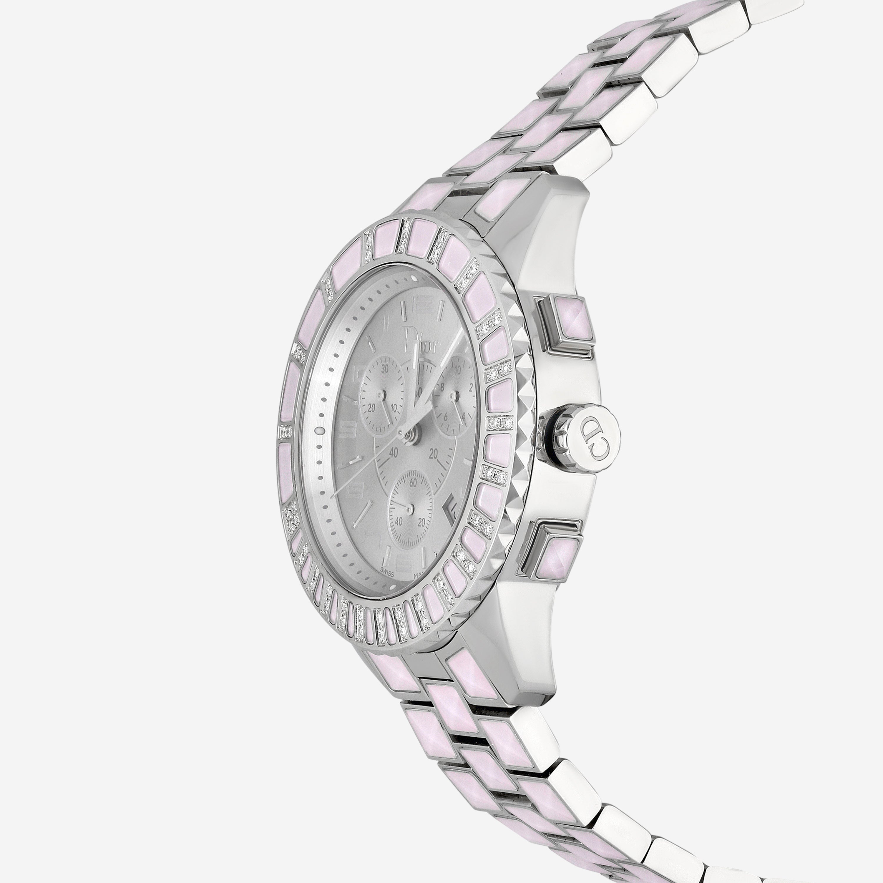 Dior Christal Chronograph Stainless Steel 38mm Quartz Ladies Watch CD114315M002