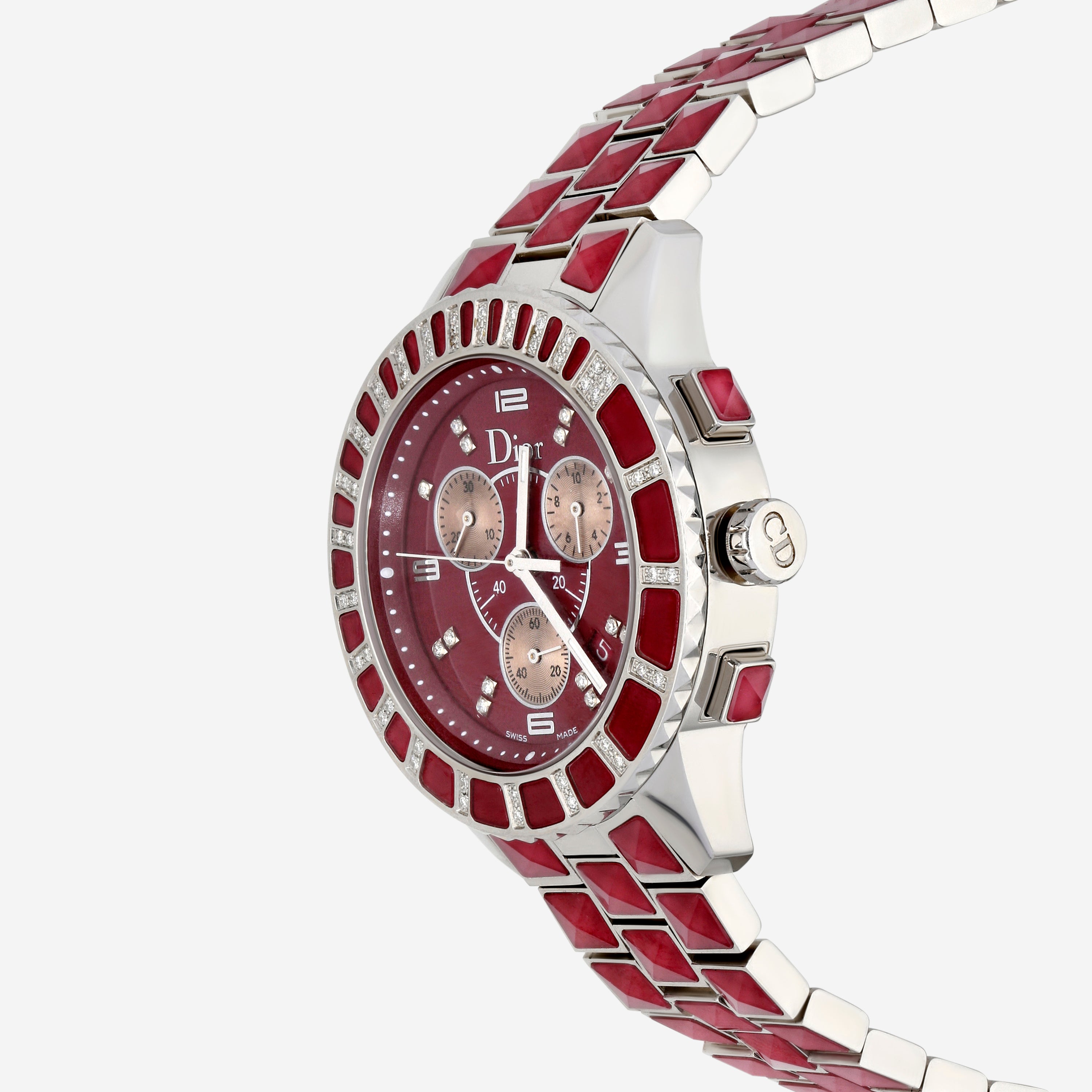 Dior Christal Chronograph Stainless Steel 38mm Quartz Ladies Watch CD11431GM001