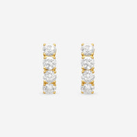 Mémoire Essentials 18K Yellow Gold Diamond Half Huggie Earrings CEDD208 - THE SOLIST