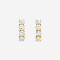 Mémoire Essentials 18K Yellow Gold Diamond Half Huggie Earrings CEDD208 - THE SOLIST