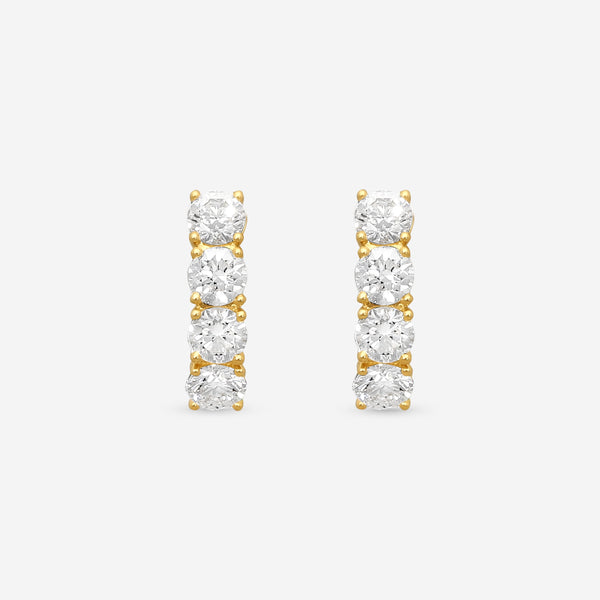 Mémoire Essentials 18K Yellow Gold Diamond Half Huggie Earrings CEDD208 - THE SOLIST