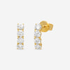 Mémoire Essentials 18K Yellow Gold Diamond Half Huggie Earrings CEDD208 - THE SOLIST