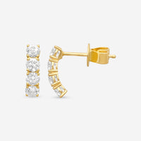 Mémoire Essentials 18K Yellow Gold Diamond Half Huggie Earrings CEDD208 - THE SOLIST
