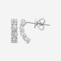 Mémoire Essentials 18K White Gold Diamond Half Huggie Earrings CEDD209 - THE SOLIST