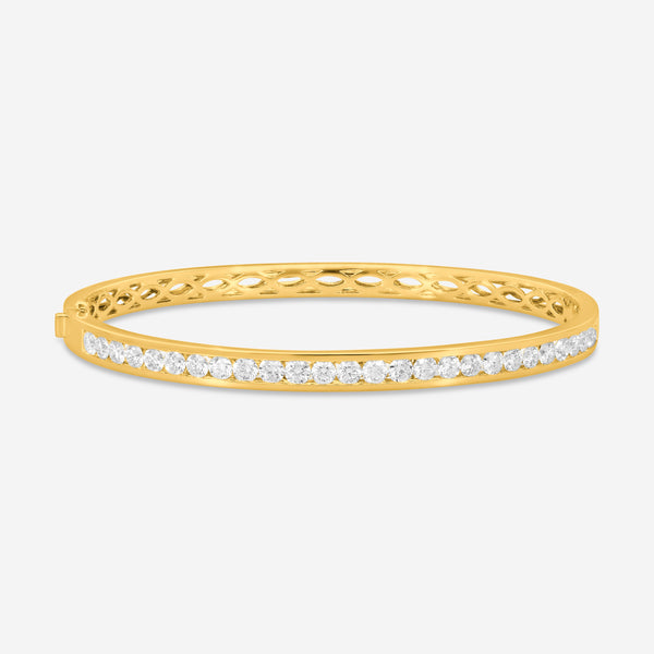 Mémoire - Channel Set Diamond Bangle 2.30ctw 18K Yellow Gold Bracelet FGCS123-18KY - THE SOLIST