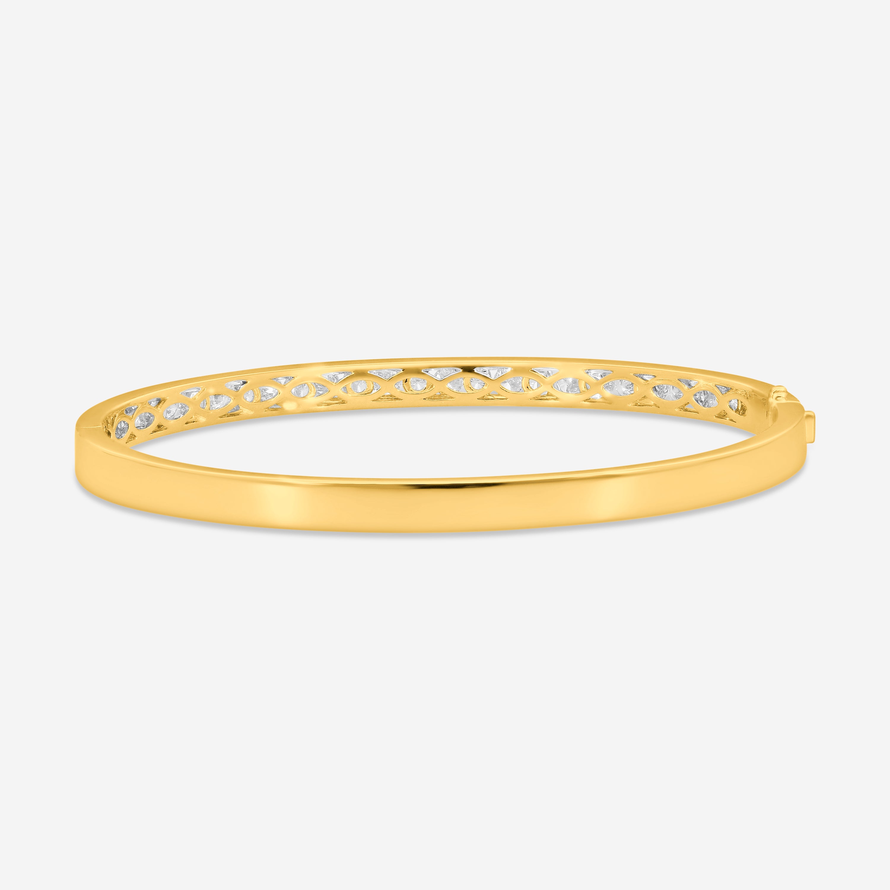 Mémoire - Channel Set Diamond Bangle 2.30ctw 18K Yellow Gold Bracelet FGCS123-18KY - THE SOLIST