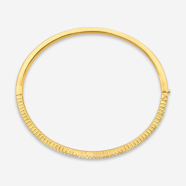 Mémoire - Channel Set Diamond Bangle 2.30ctw 18K Yellow Gold Bracelet FGCS123-18KY - THE SOLIST