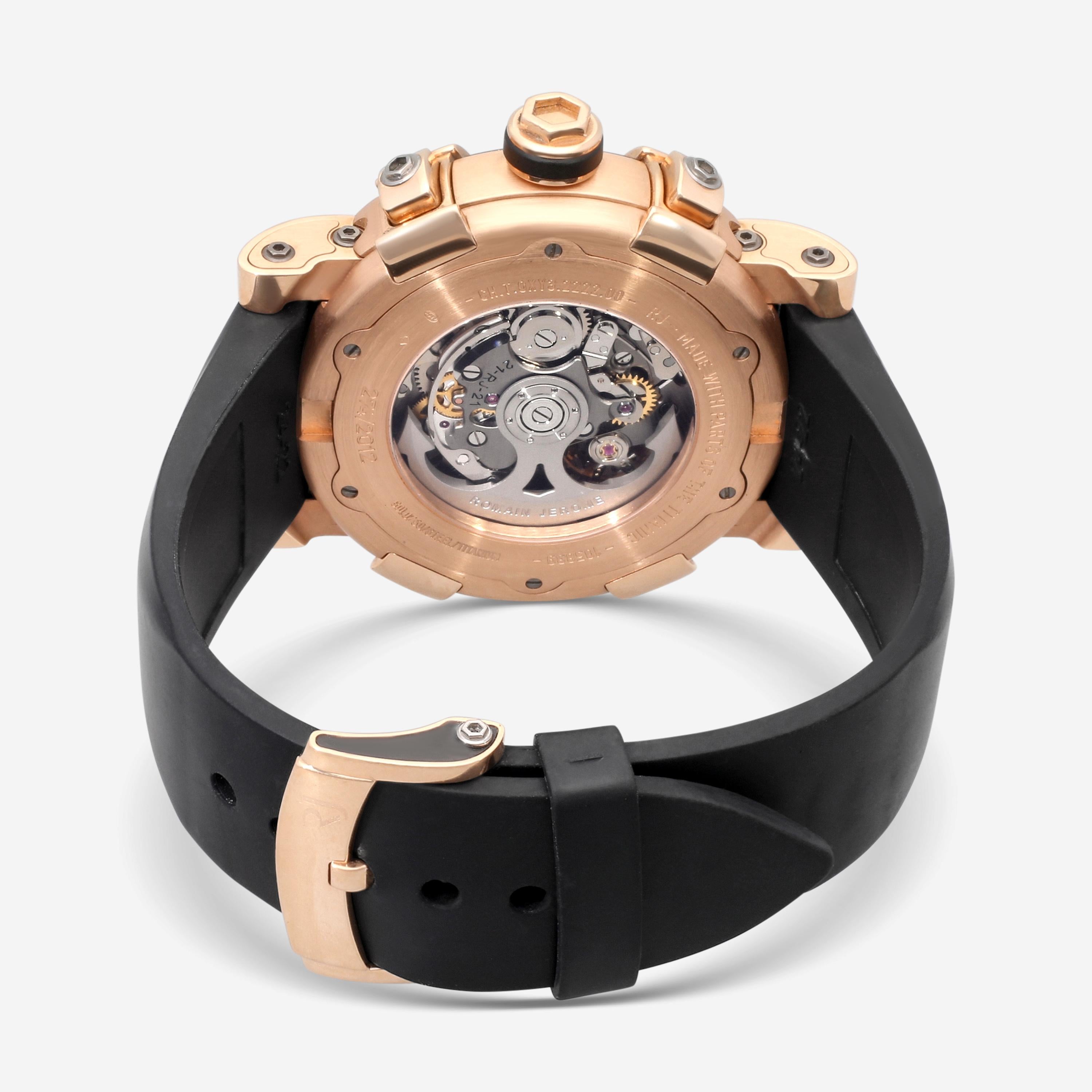 Romain Jerome Titanic DNA 18K Rose Gold Chrono Automatic Men's Watch CH.T.OXY