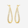 Mémoire Channel Set 18K Yellow Gold Diamond Twist Hoop Earrings CHH0215-18KY