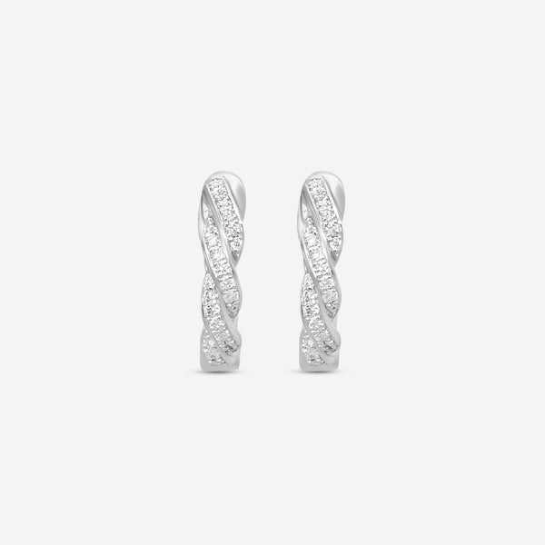 MEMOIRE - 18K WG Vine Pave Huggies  (Approx.1.9gr./ DIA: .12ct.twd.) - CHHO381-WG
SIZE / C:12x12mm - THE SOLIST