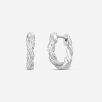 MEMOIRE - 18K WG Vine Pave Huggies  (Approx.1.9gr./ DIA: .12ct.twd.) - CHHO381-WG
SIZE / C:12x12mm - THE SOLIST