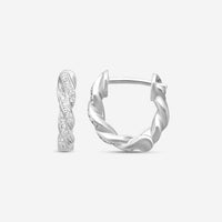 MEMOIRE - 18K WG Vine Pave Huggies  (Approx.1.9gr./ DIA: .12ct.twd.) - CHHO381-WG
SIZE / C:12x12mm - THE SOLIST