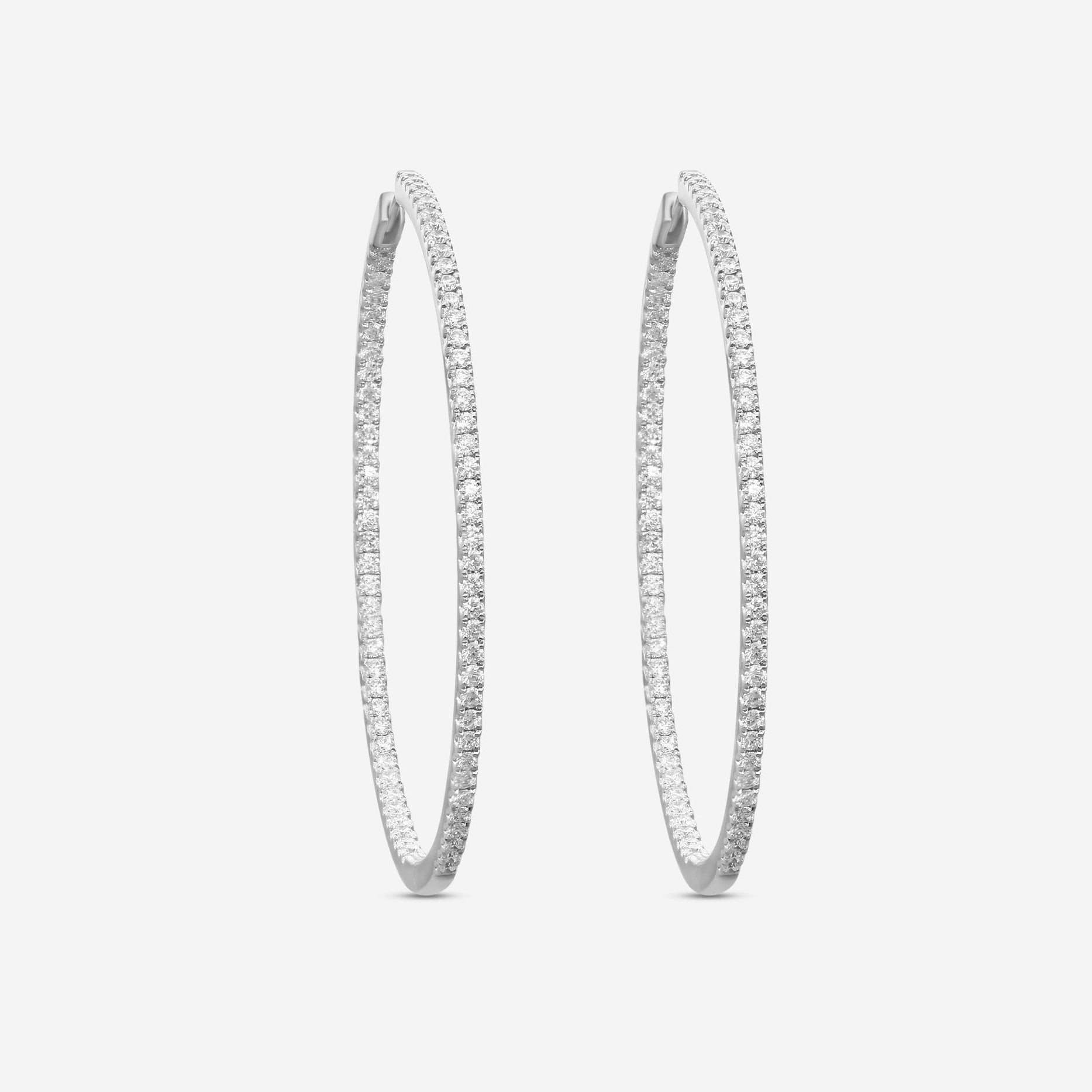 Memoire - Oval Hoops 1.50ctw approx. 35x42mm - CHHO127-18KW - THE SOLIST