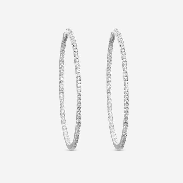 Memoire - Oval Hoops 1.50ctw approx. 35x42mm - CHHO127-18KW - THE SOLIST