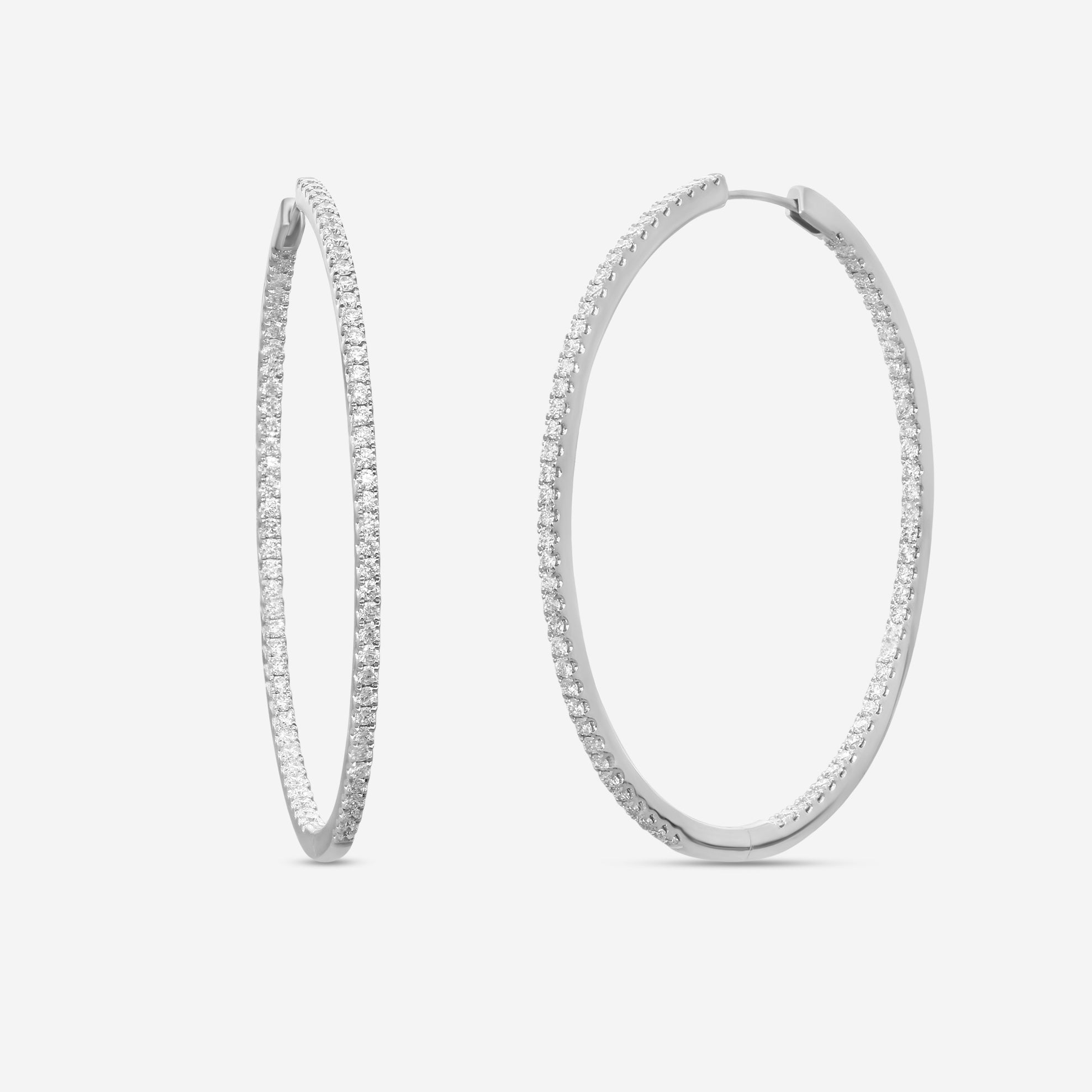 Memoire - Oval Hoops 1.50ctw approx. 35x42mm - CHHO127-18KW - THE SOLIST