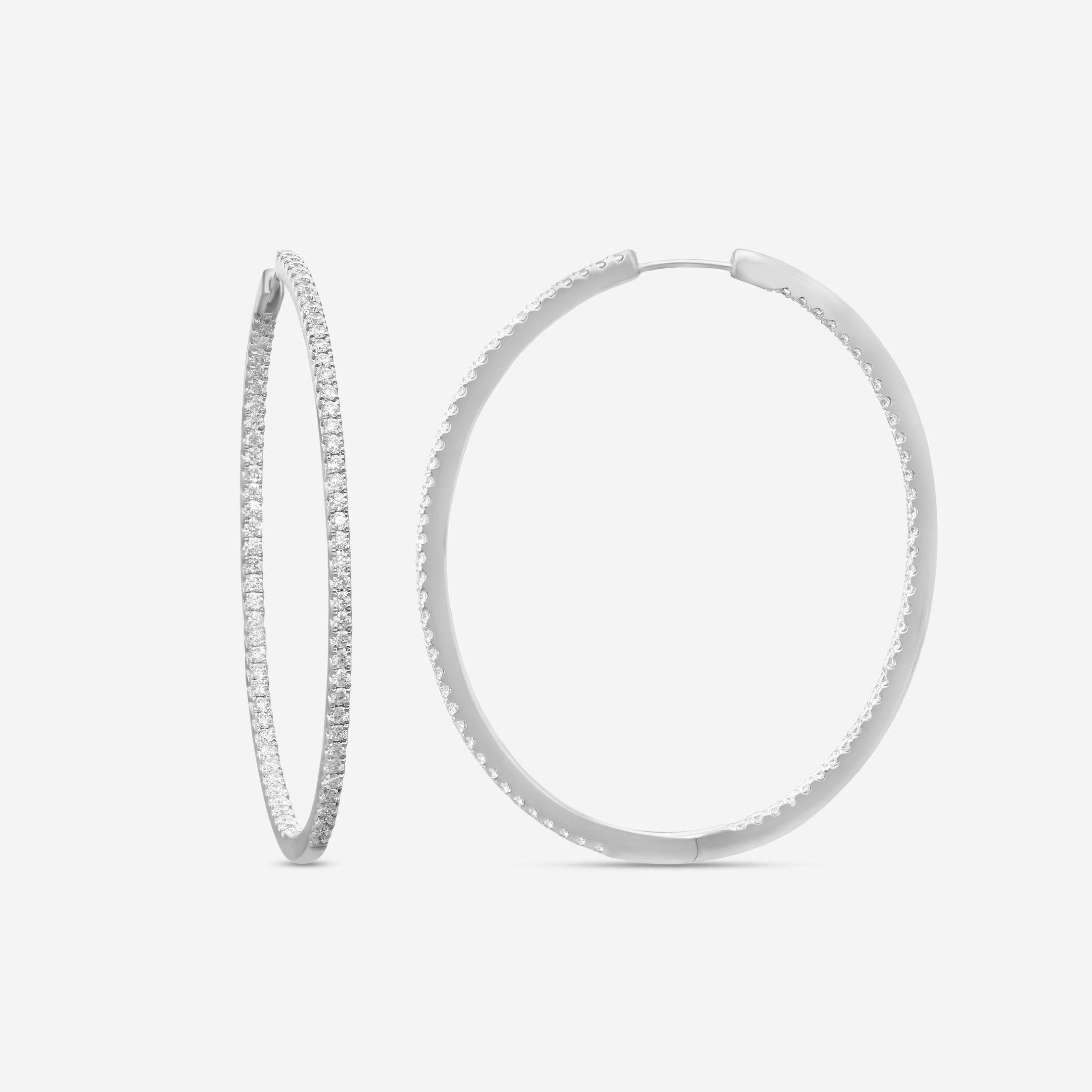 Memoire - Oval Hoops 1.50ctw approx. 35x42mm - CHHO127-18KW - THE SOLIST