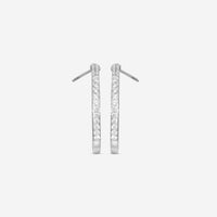 Mémoire 18K White Gold Round Pave Diamond Hoop Earrings CHHO20425258W72000 - THE SOLIST