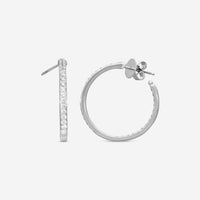 Mémoire 18K White Gold Round Pave Diamond Hoop Earrings CHHO20425258W72000 - THE SOLIST