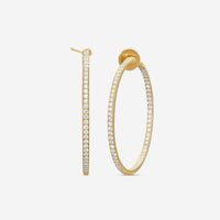 Mémoire 18K White Gold Pavé Diamond Round Hoop Earrings CHHO20643438Y72000 - THE SOLIST