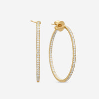 Mémoire 18K White Gold Pavé Diamond Round Hoop Earrings CHHO20643438Y72000 - THE SOLIST