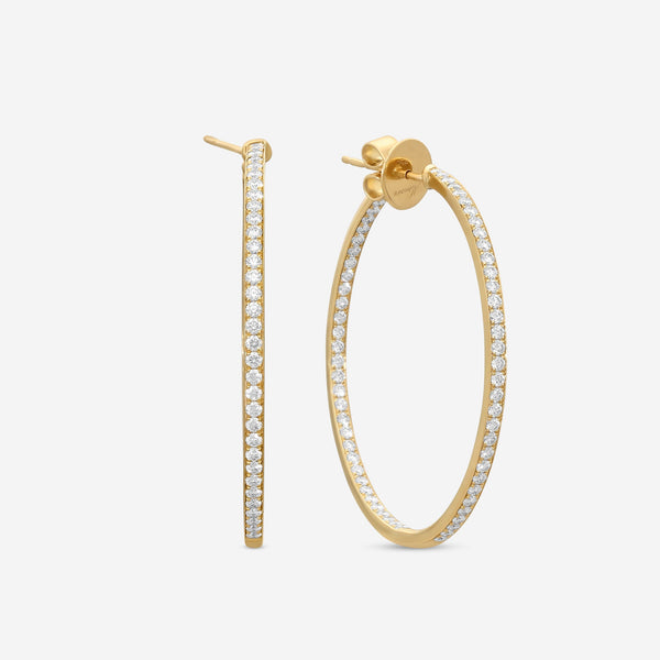 Mémoire 18K White Gold Pavé Diamond Round Hoop Earrings CHHO20643438Y72000 - THE SOLIST