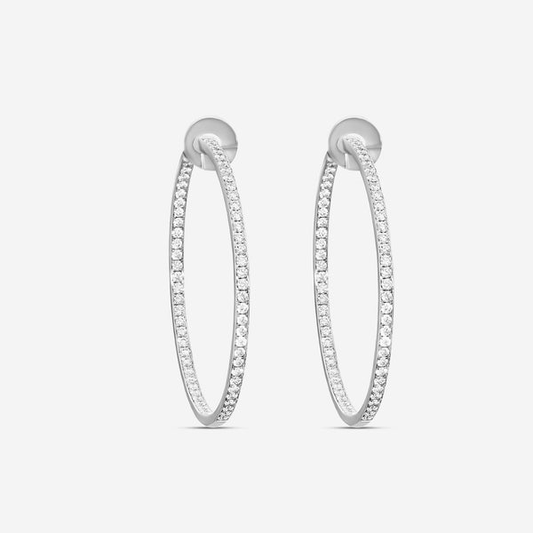MEMOIRE - Round Pave Hoops 2ctw approx. 43mm - CHHO206 - THE SOLIST