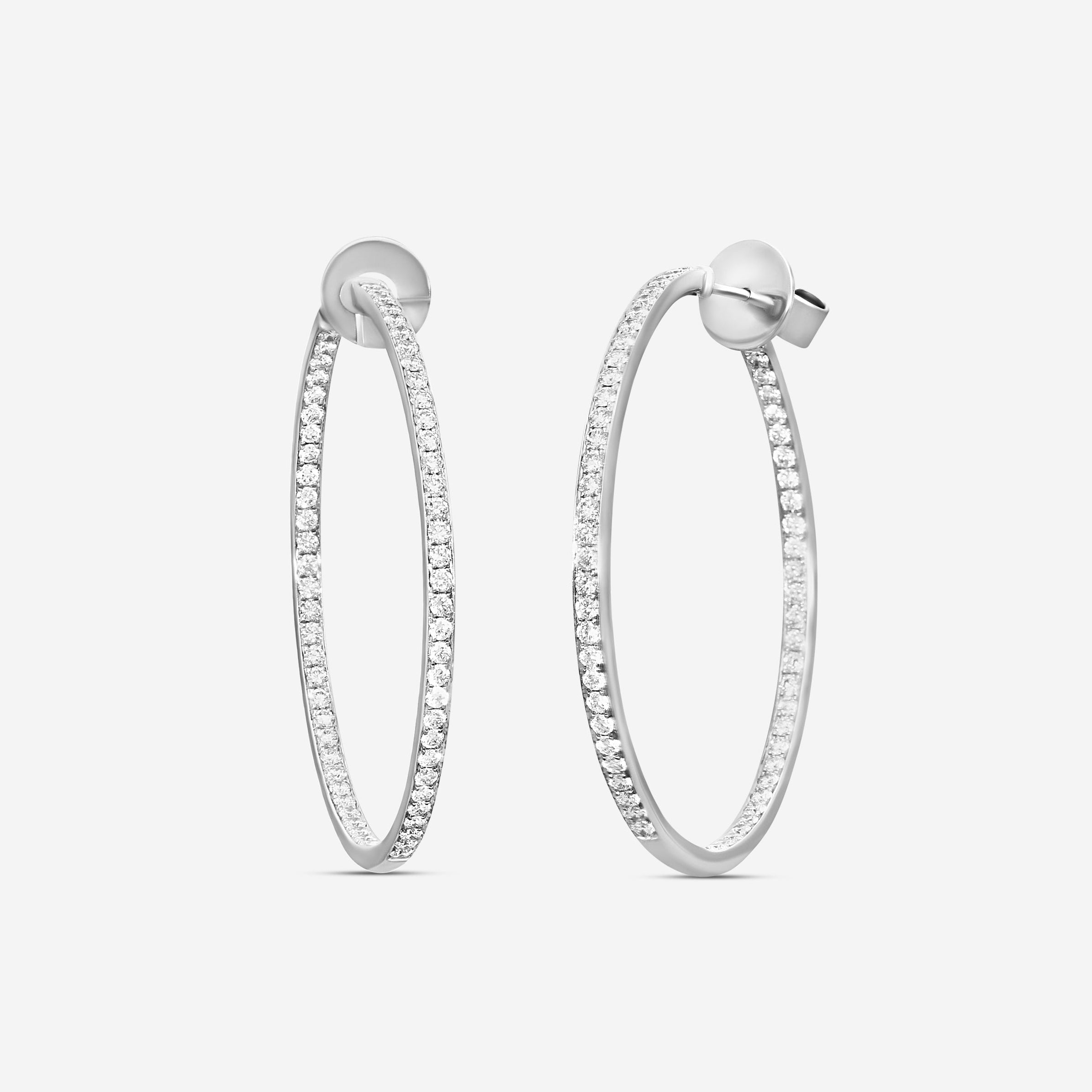 MEMOIRE - Round Pave Hoops 2ctw approx. 43mm - CHHO206 - THE SOLIST