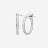 Mémoire Channel Set 18K White Gold Diamond Round Hoop Earrings CHHO259 - THE SOLIST