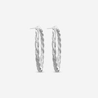 Memoire - Vine Twisted Pave Hoops - Medium 0.41-0.48ctw 3535 72 8W - CHHO277-18KW - THE SOLIST