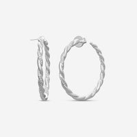 Memoire - Vine Twisted Pave Hoops - Medium 0.41-0.48ctw 3535 72 8W - CHHO277-18KW - THE SOLIST
