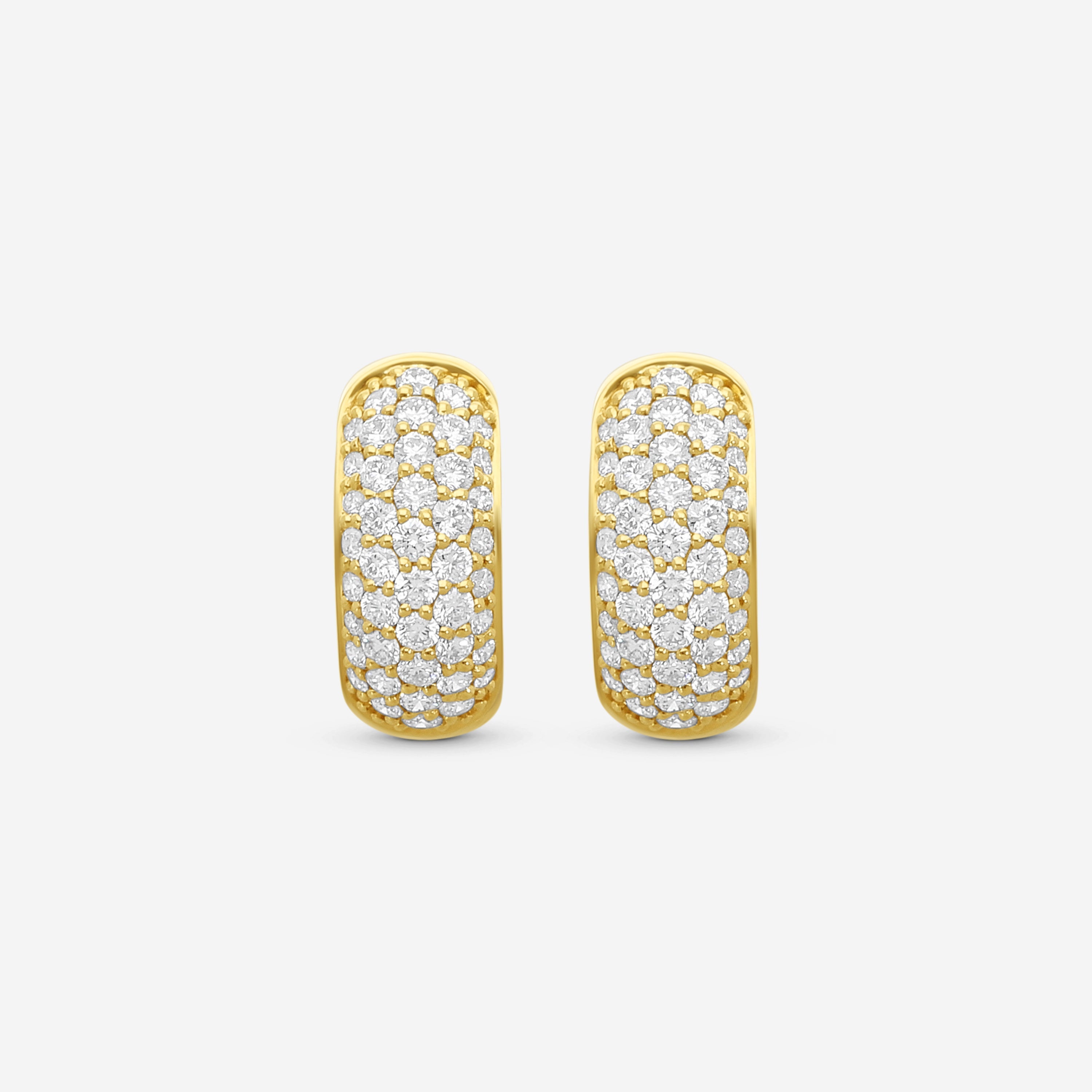 Memoire - Pave Huggies .79 ctw 18K Yellow Gold - CHHO378-18KY - THE SOLIST