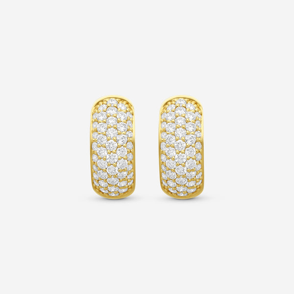 Memoire - Pave Huggies .79 ctw 18K Yellow Gold - CHHO378-18KY - THE SOLIST
