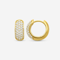 Memoire - Pave Huggies .79 ctw 18K Yellow Gold - CHHO378-18KY - THE SOLIST