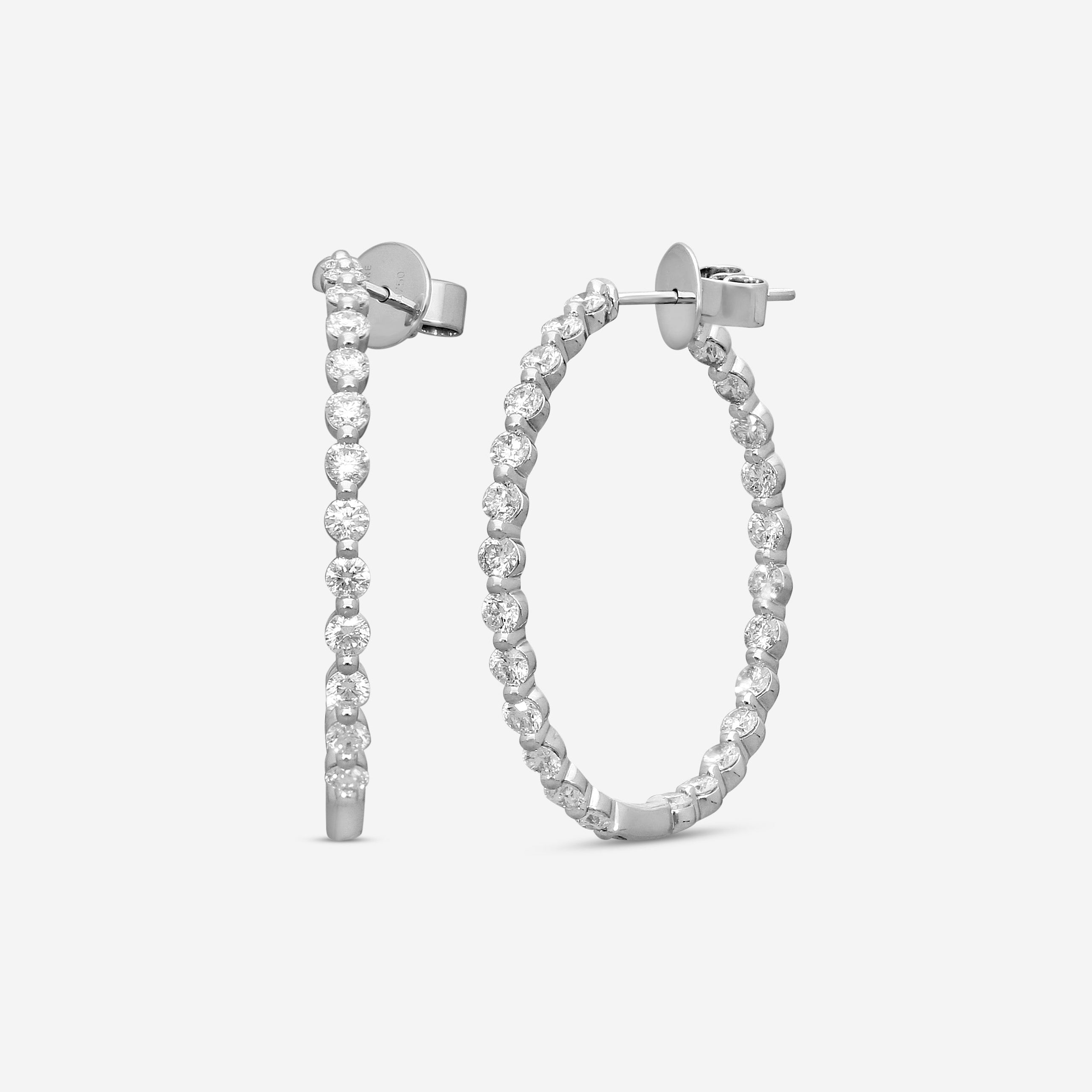 Memoire - Aura Diamond Hoops 3ctw approx. - CHHO460-18KW - THE SOLIST