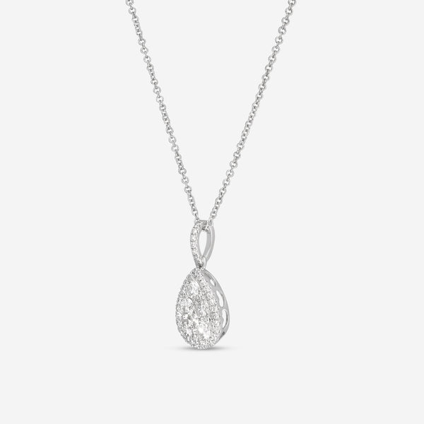 Ina Mar 14K White Gold, Diamond 0.84ct.twd Cluster Pendant Necklace IMKGK40