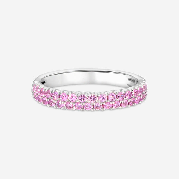 Ina Mar 14K Pink Gold  0.78ct.tw Double Row Pink Ruby Ring IMKGK53