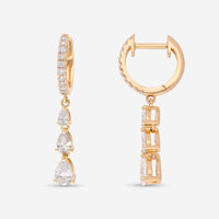 Ina Mar 14K Yellow Gold, Pear and Round Shaped Diamond 0.95ct. tw. Drop Earrings IMKGK29