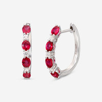 Ina Mar 14K White Gold Diamond and 1.85ct.tw Ruby Earrings IMKGK52