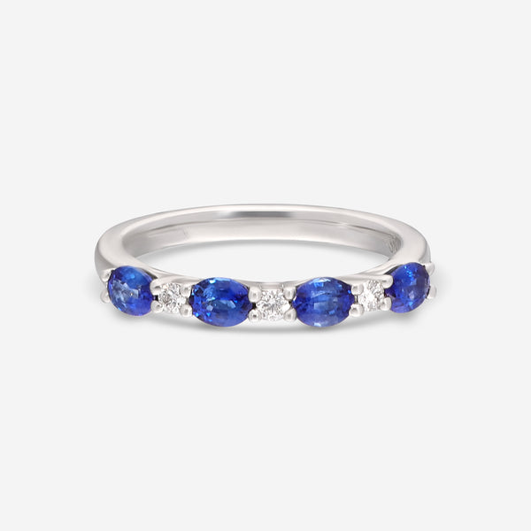 Ina Mar 14K White Gold Diamond and 0.94ct.tw Blue Sapphire Ring IMKGK49