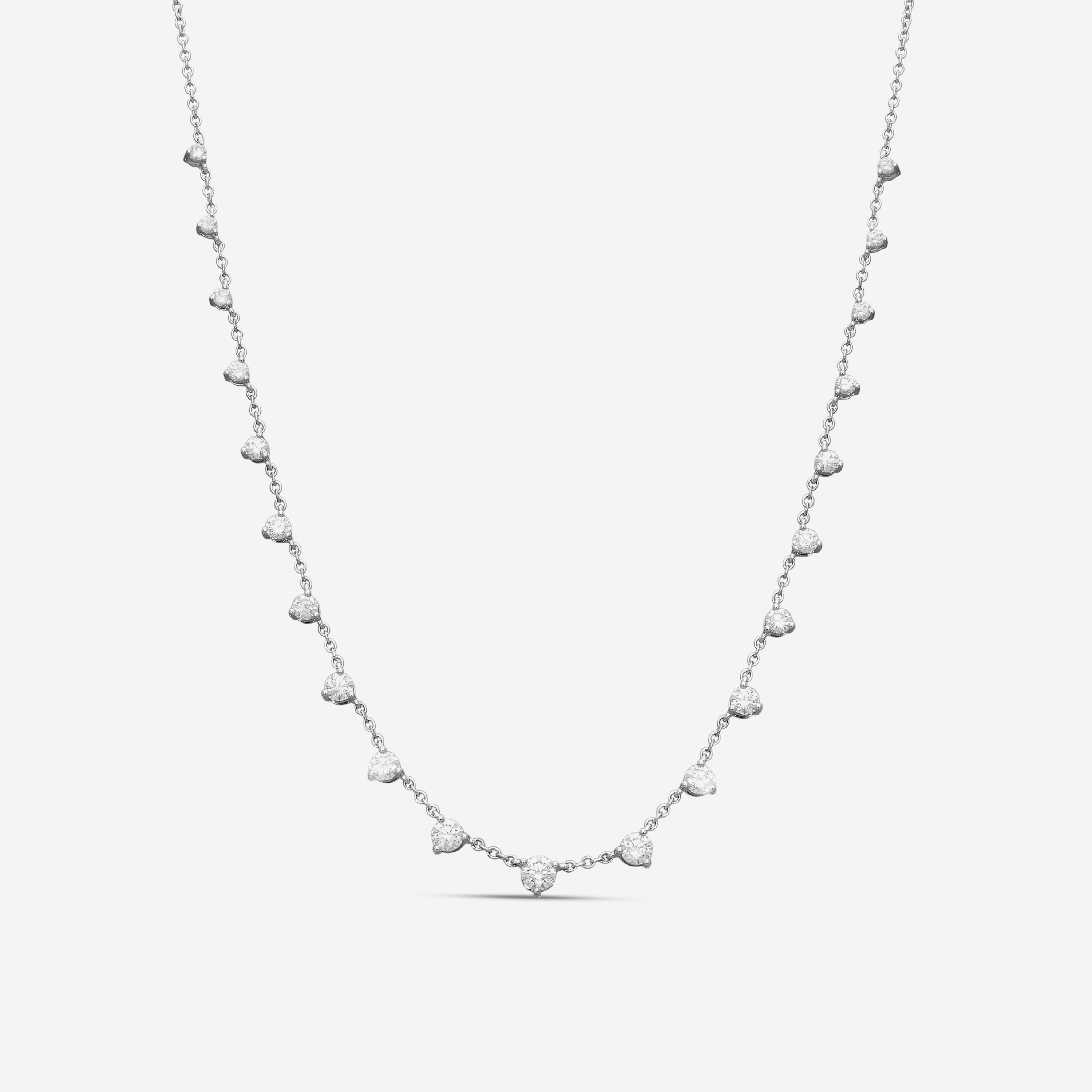 MEMOIRE - 18K WG Essentials 21-Stone Necklace  (Approx.4.14gr./ DIA: 1.14ct.twd.) - CNDD207-WG
SIZE / L:18
