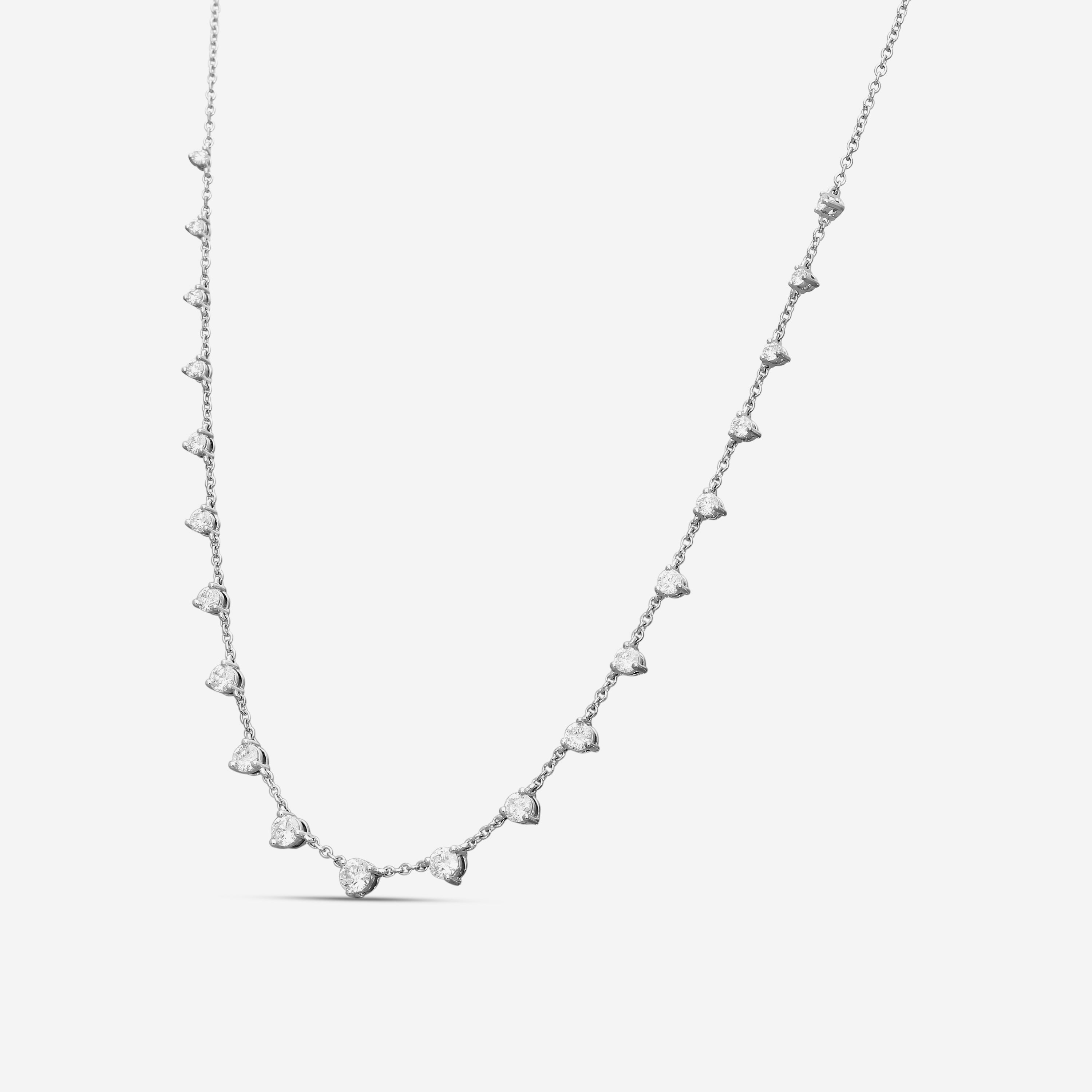 MEMOIRE - 18K WG Essentials 21-Stone Necklace  (Approx.4.14gr./ DIA: 1.14ct.twd.) - CNDD207-WG
SIZE / L:18