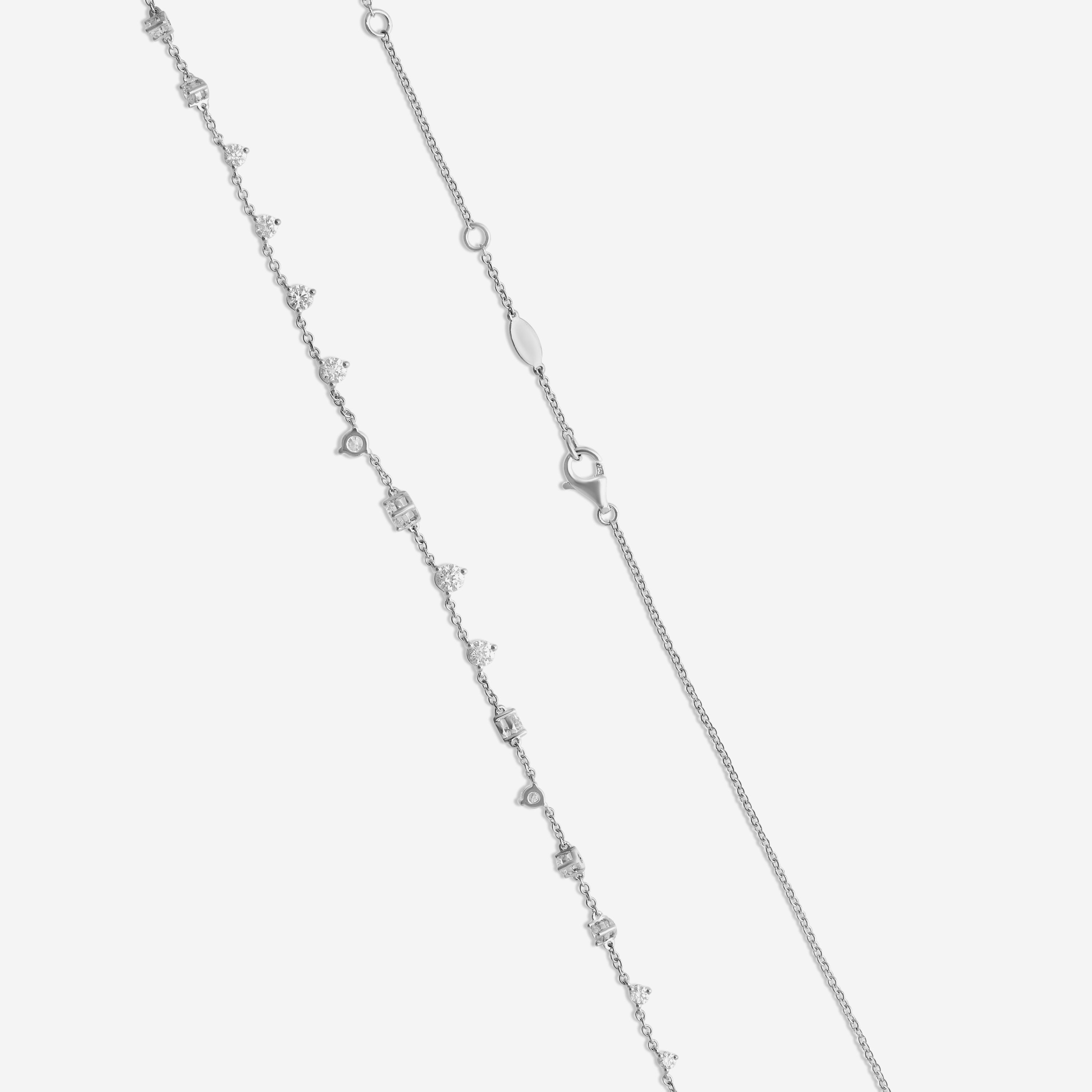 MEMOIRE - 18K WG Essentials 21-Stone Necklace  (Approx.4.14gr./ DIA: 1.14ct.twd.) - CNDD207-WG
SIZE / L:18