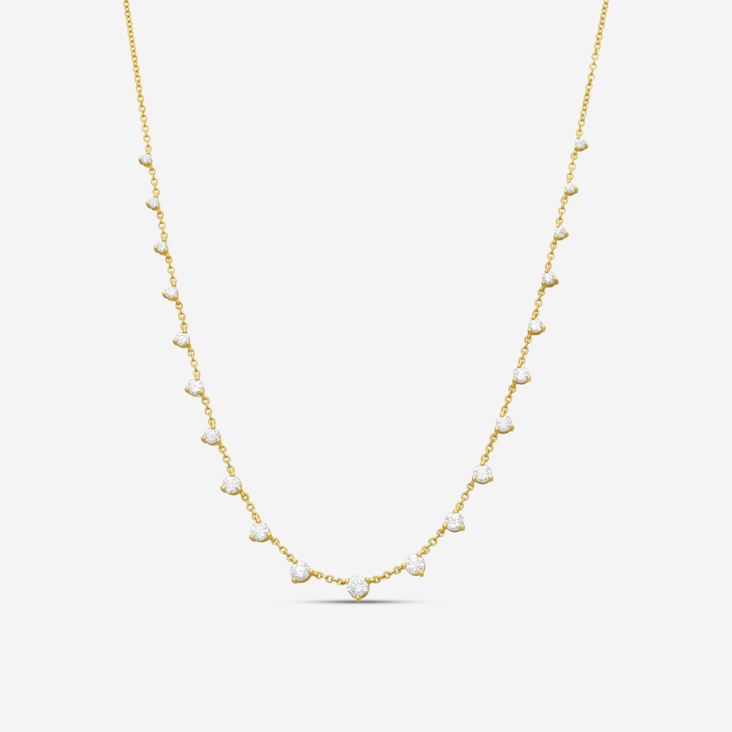 MEMOIRE - 18K YG Essentials 21-Stone Necklace  (Approx.4.14gr./ DIA: 1.14ct.twd.) - CNDD207-YG
SIZE / L:18