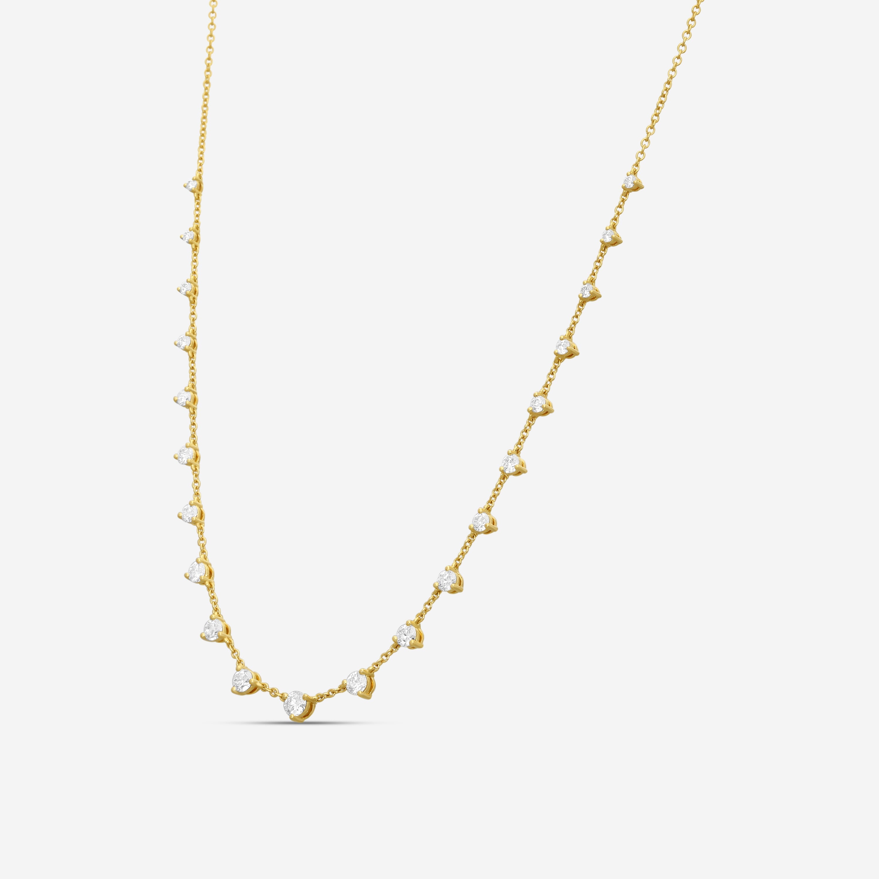 MEMOIRE - 18K YG Essentials 21-Stone Necklace  (Approx.4.14gr./ DIA: 1.14ct.twd.) - CNDD207-YG
SIZE / L:18