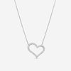 Mémoire Heart 18K White Gold Diamond Pendant Necklace CNUB21318008W72000