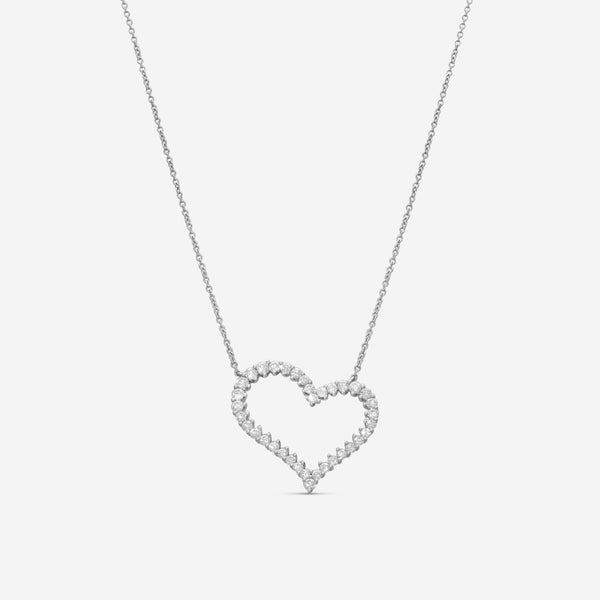 Mémoire Heart 18K White Gold Diamond Pendant Necklace CNUB21318008W72000