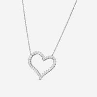 Mémoire Heart 18K White Gold Diamond Pendant Necklace CNUB21318008W72000