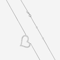 Mémoire Heart 18K White Gold Diamond Pendant Necklace CNUB21318008W72000