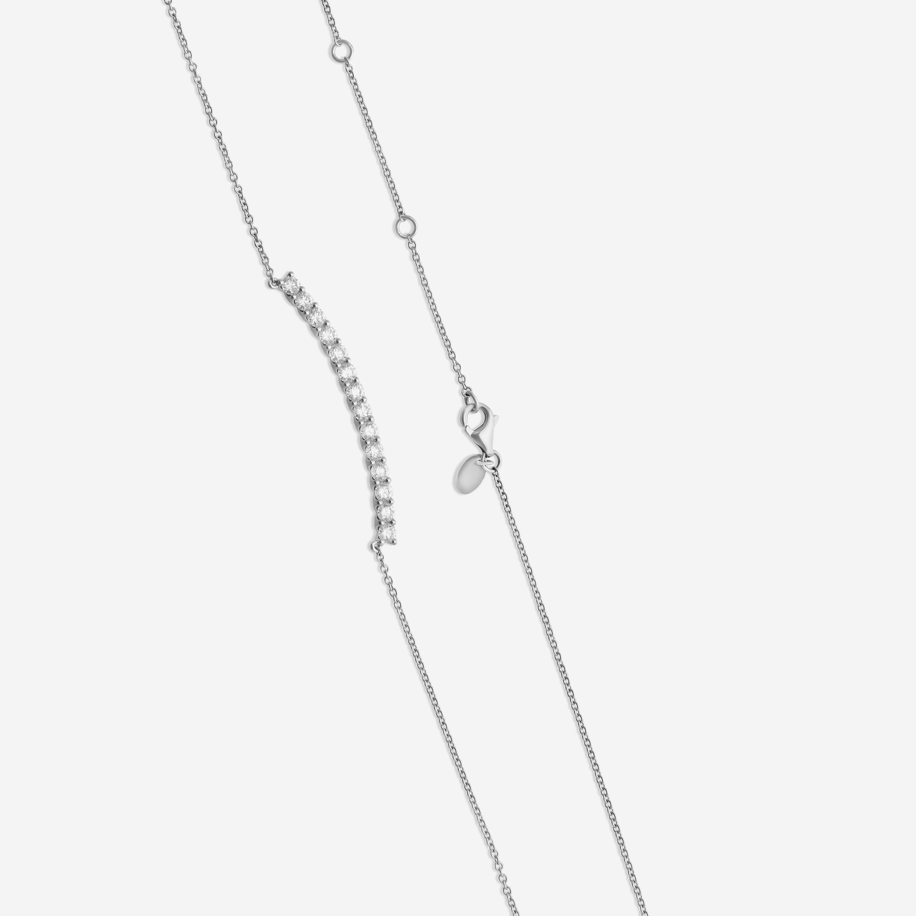 MEMOIRE - 18K WG Diamond Bar Necklace  (Approx.3.3gr./ DIA: 1.0ct.twd.) - CNUB232-WG
SIZE / L:18