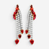 Diana M. Jewels Platinum & 18K Yellow Gold Ruby Diamond Chandelier Earrings CSE2